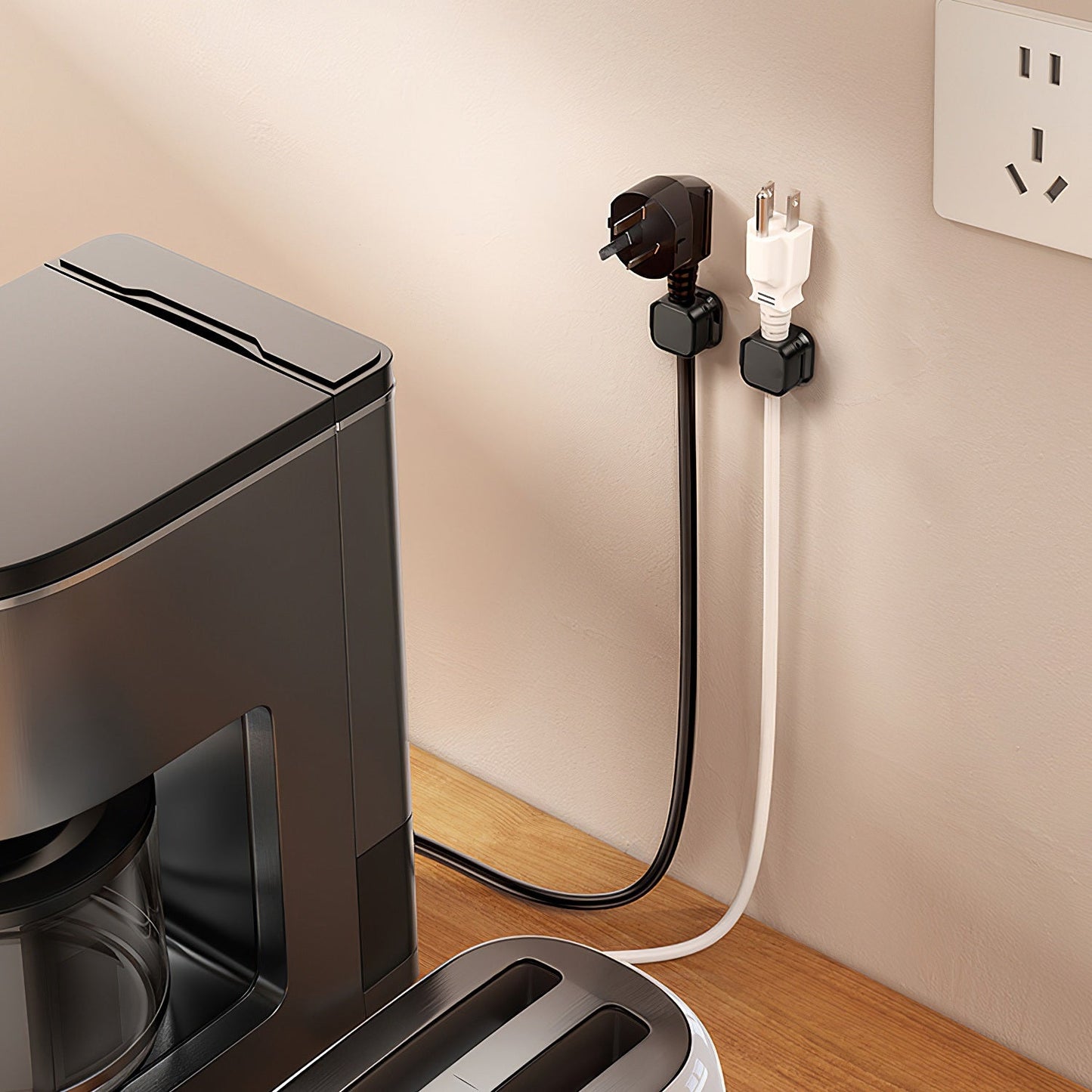 6-Pack Magnetic Cable Clips - Cord Organizer with Adhesive for Home, Office, Car, Desk, Nightstand & Wall - RoomWise