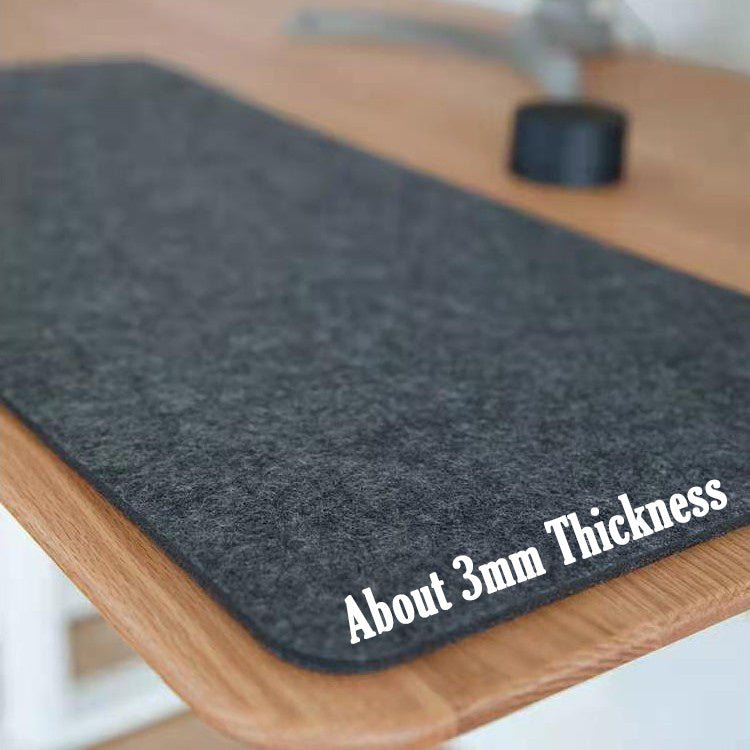 Minimalistic Non-Slip Felt Desk Pad – Extended Keyboard & Mouse Mat - RoomWise