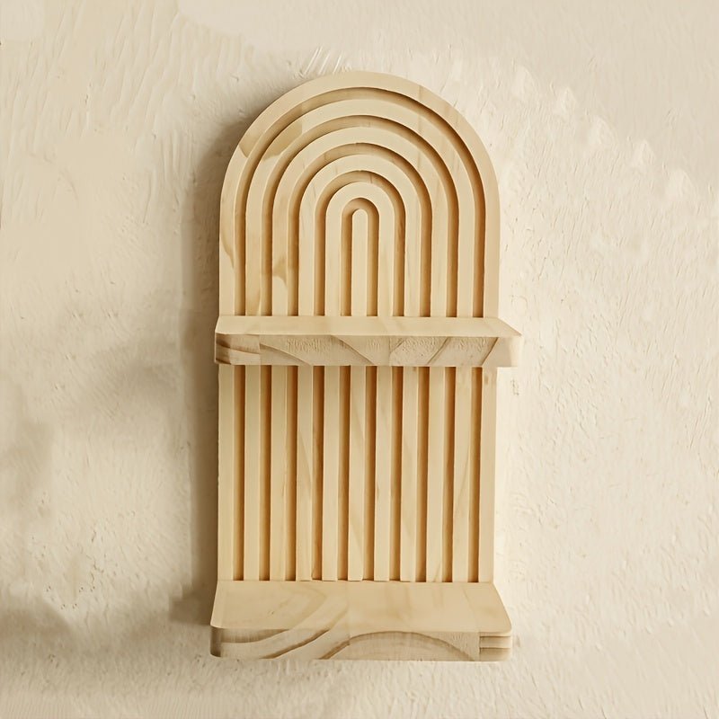 Wooden Double Wall Shelves – Set of 2 - RoomWise